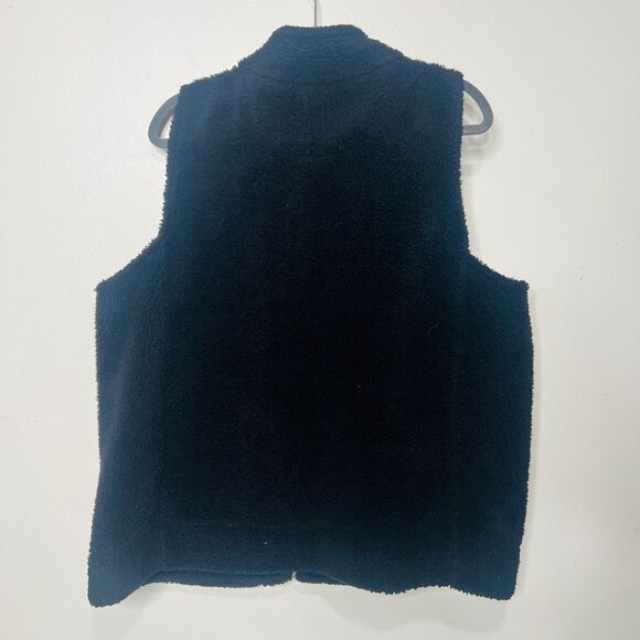 For the Republic Black Sherpa Fleece Vest Gold Zippers Sz 1x - Picture 8 of 8